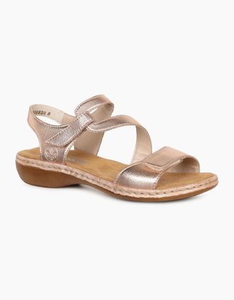 Rieker Womens Sphere Womens Riptape Sandals - Brown - Size: 7.5