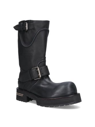 Balenciaga Mens Boots Black Calf Leather