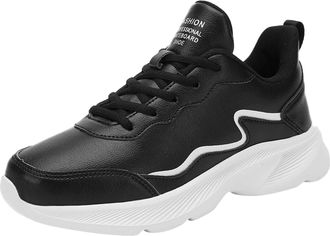 Generic Women Orthopedic Running Trainers Ladies Wide Fit Lightweight Shoes Color Shoes Ladies Lace-up Round Heel Solid Flat Head Leather Fashion Womens Women