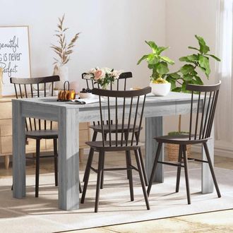 vidaXL Vidaxl - Tavolo Da Pranzo Grigio Sonoma 140x74,5x76 Cm Legno Multistrato