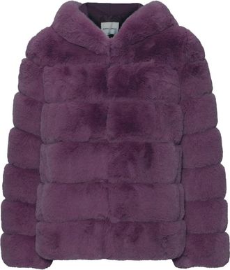 Americandreams Blake Korte Faux Fur Jas - Dames - Jassen - Paars - XS - Polyester - Jassen