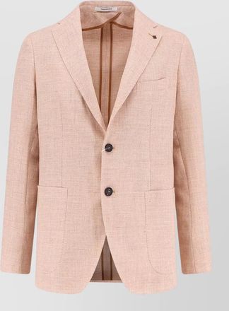 Tagliatore linen virgin wool blazer single breasted