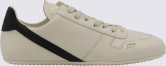 Rick Owens White Leather Minimal Sneakers