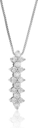 Vir Jewels 1/4 cttw Lab Grown Diamond Drop Pendant Necklace.925 Sterling Silver 2/3 Inch with 18 Inch Chain