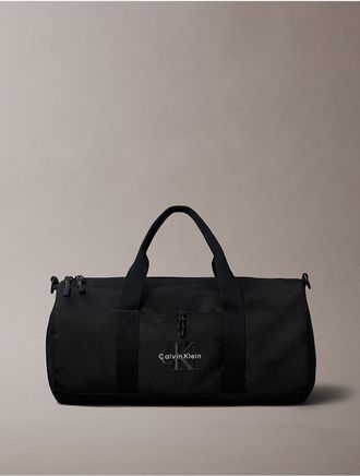 Calvin Klein Mens Monologo Duffle Bag - Black