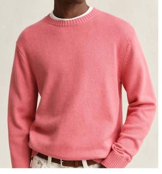 GANT Mens Crewneck Cotton Sweater In Rose