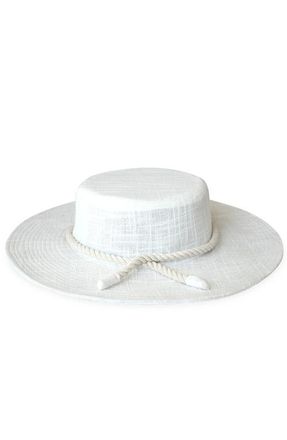 Brunna.Co The Loretta Linen Jute Hat in Beige at Nordstrom, Size Medium