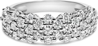 House of Brilliance 925 Sterling Silver 2.0 cttw Lab Grown Diamond Scattered Band Ring