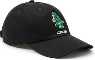 Iceberg Geborduurde Baseball Cap met Afbeelding - Heren - Petten - Zwart - ONE Size - Katoen - Accessoires