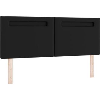 vidaXL Cabecero Montaje En La Pared Con Cabecera Negro 160 Cm Pvc Vidaxl