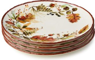 Certified International Autumn Meadows Set Of 4 Dinner Plates