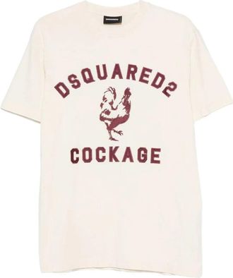 Dsquared2 T-Shirts - Heren - T-shirts - Beige - 2XL - Tops