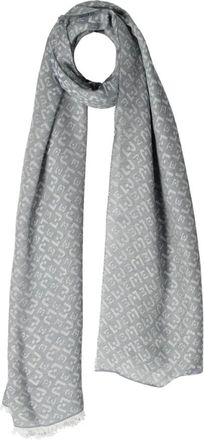 Liu Jo Accessoires, Dames, Blauw, ONE Size, Blauwe Logo Sjaal