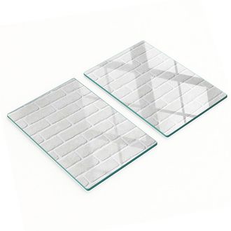 OEM Taglieri E Vassoi Decorativi In Vetro Con Motivo Muro Di Mattoni, 2x40x52 Cm