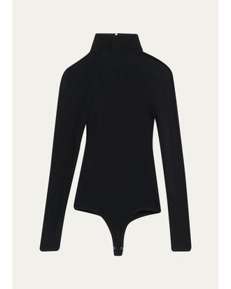 Michael Kors Turtleneck Stretch Viscose Bodysuit