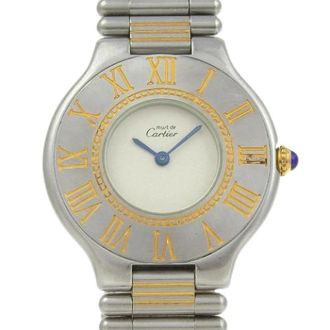 Cartier Pre-owned Must 21 Stainless Steel Quartz - Dames - Vintage Horloges - Grijs - ONE Size - Vintage