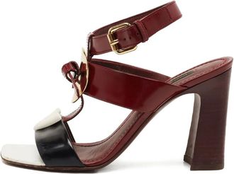 Louis Vuitton Sandali in pelle con fiocco - Rosso