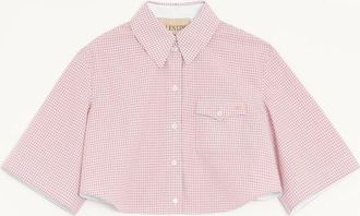 Valentino Shirt With Checked Pattern Woman PINK/IVORY 36
