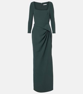 SAFiYAA Mahir draped crêpe gown