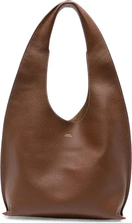 A.P.C. A. p.c. Grained-leather Shoulder Bag