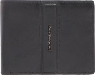 Piquadro Portemonnee met muntvak - Heren - Portefeuilles - Zwart - ONE Size - Accessoires