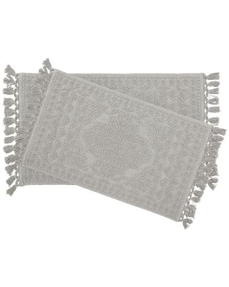 French Connection Nellore 2pc Fringe Cotton Bath Rug Set
