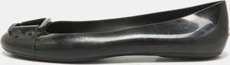 Jimmy Choo London Black Rubber Ballet Flats