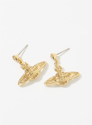 Vivienne Westwood Womens Long mini bas relief earrings