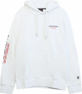 Superdry Vintage Graphic Hoodie - Heren - Hoodies - Wit - S - Katoen - Hoodies & sweatvesten