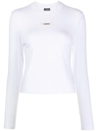 Jacquemus Le T-shirt Gros Grain top - White