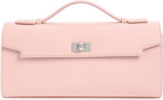 Anya Hindmarch Mortimer Leather Clutch in Shell Pink at Nordstrom