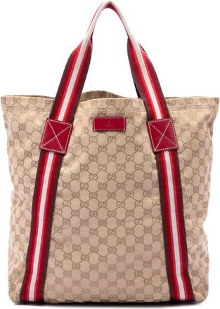 Gucci Pre-owned Gucci GG Canvas Web Tote Ladies WK2PMW5I6Y53FJ74