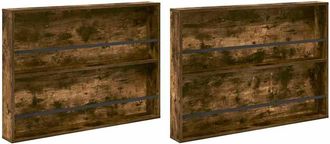 vidaXL Estante De Revistas 2 Uds. Roble Ahumado 100 X 12 X 70 Cm Vidaxl
