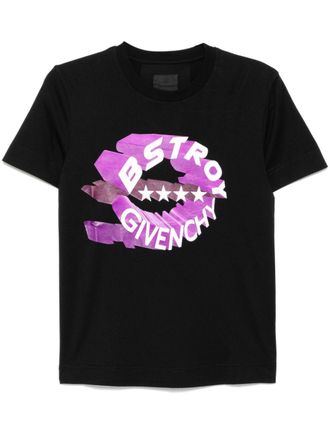 Givenchy T-shirt met logoprint - Zwart