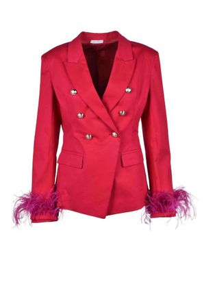 Motel Fuchsia Double-Breasted Jacket