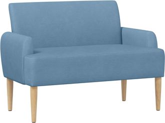 vidaXL Sof&aacute; Amoroso Con Botones Acolchados Azul 116 X 67 X 81 Cm Vidaxl