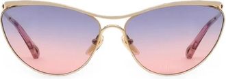 Chlo&eacute; Uma Zonnebril - Dames - Zonnebrillen - Blauw - ONE Size - Nylon - Accessoires