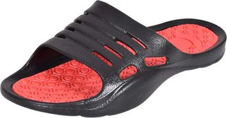 Generic Ladies Flip Flop Pool Beach Water Proof Mules Sandals (3 UK, Black - Red)