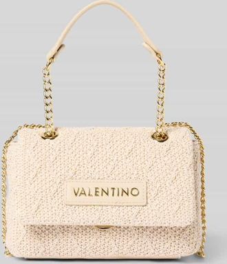 Valentino Handbags Shoulder Bag mit Logo-Detail Modell Carina in Ecru, Gr&ouml;&szlig;e 1
