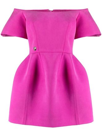 Philipp Plein Abito corto con spalle scoperte - Rosa