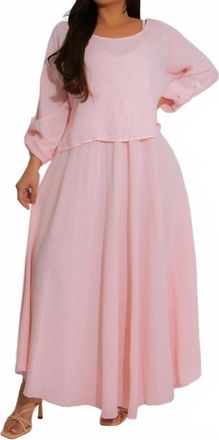 Made in Italy Breezy Aura One Size Maxi Dress In Pink