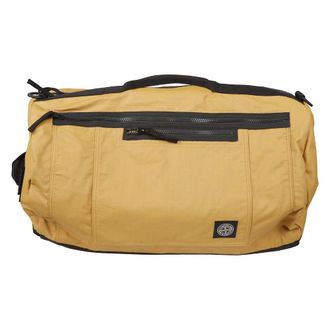 Stone Island Weekend Bags, male, Yellow, Size: ONE SIZE Double-Coated Cotton Ripstop Duffle Bag