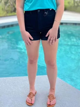 Judy Blue Pitch Perfect Shorts In Black