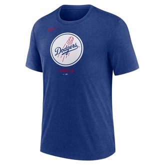 Nike Los Angeles Dodgers Logo Nike Mens MLB T-Shirt in Blue | NJFD4EWLD-J77