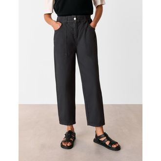 Whistles Tessa Casual Pants in Black at Nordstrom, Size 14