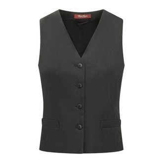 Max Mara Vests, female, Black, Size: 2XS Sleeveless Vest