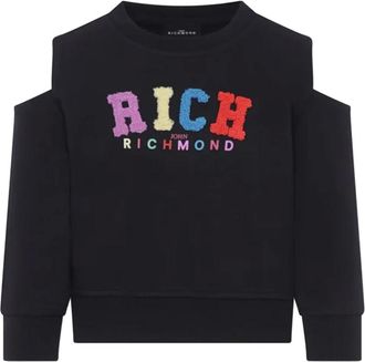 John Richmond Kids Sweatshirts, male, Black, 14 Y, Crewneck Sweatshirt