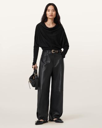 AllSaints Ridley Cropped Wool Sweater