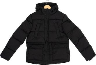 Sergio Moretti Padded Black Jacket With Quilted Design And Functional Pockets