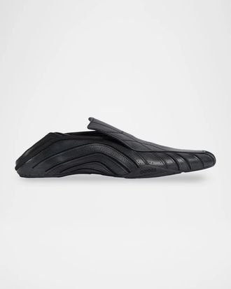 Gucci Men & apos;s Miami Leather Web Slip-On Sneakers